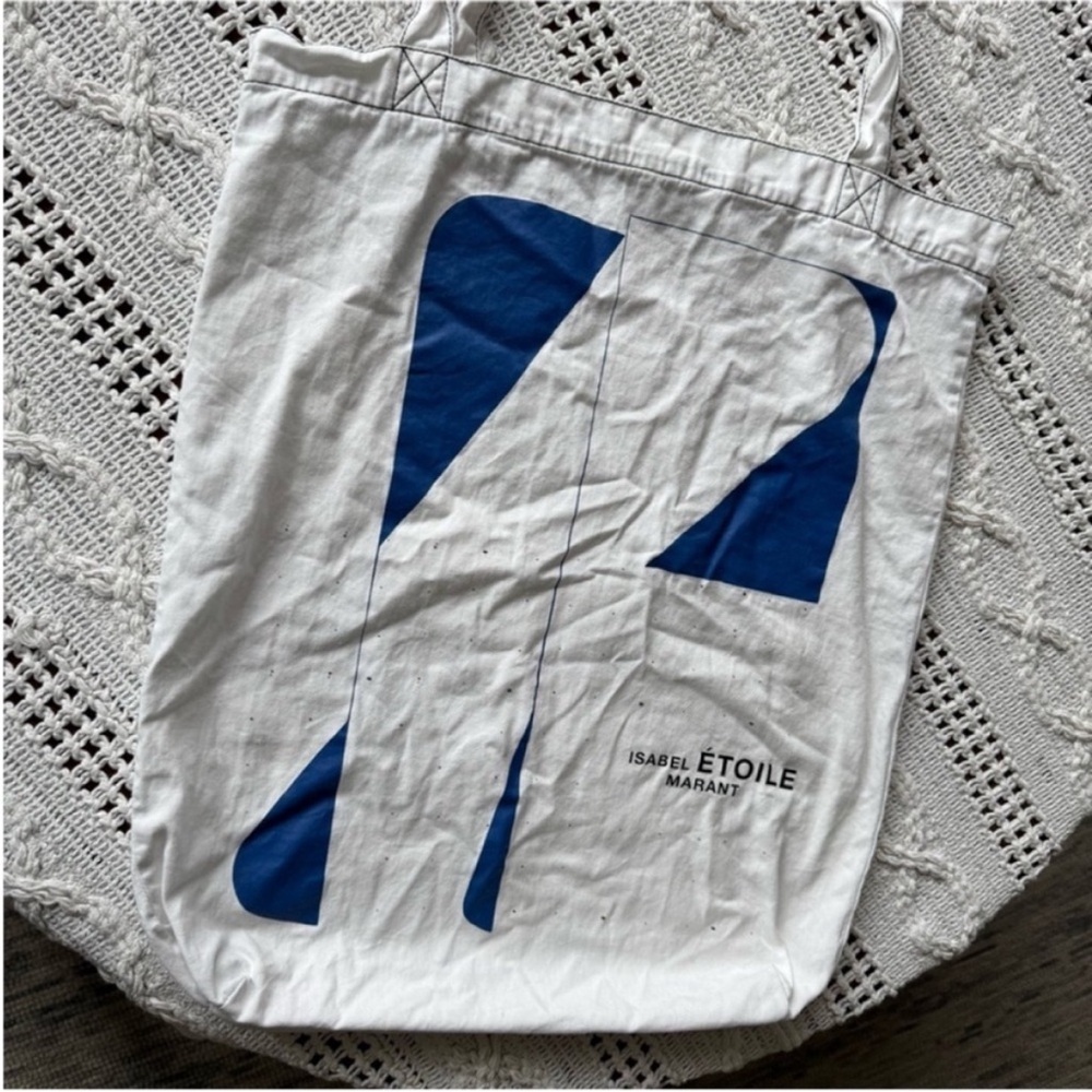 Isabel Marant Blue and White Graphic Tote - Picture 10 of 15
